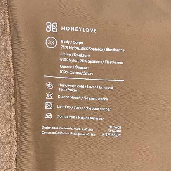 Honeylove SuperPower Short High Compression Sculpting Shapewear Sand NWT 3X - Picture 13 of 13